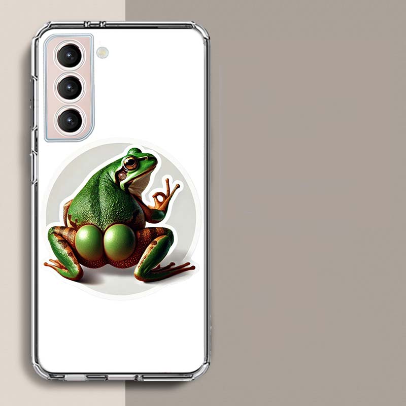 Frog Butt Phone Case For Samsung A16 A26 A36 A56 A17 A15 A25 A35 A55 A14 A24 A34 A54 A04S A05S Galaxy Note 20 10 9 8 A9 A8 A7 A6