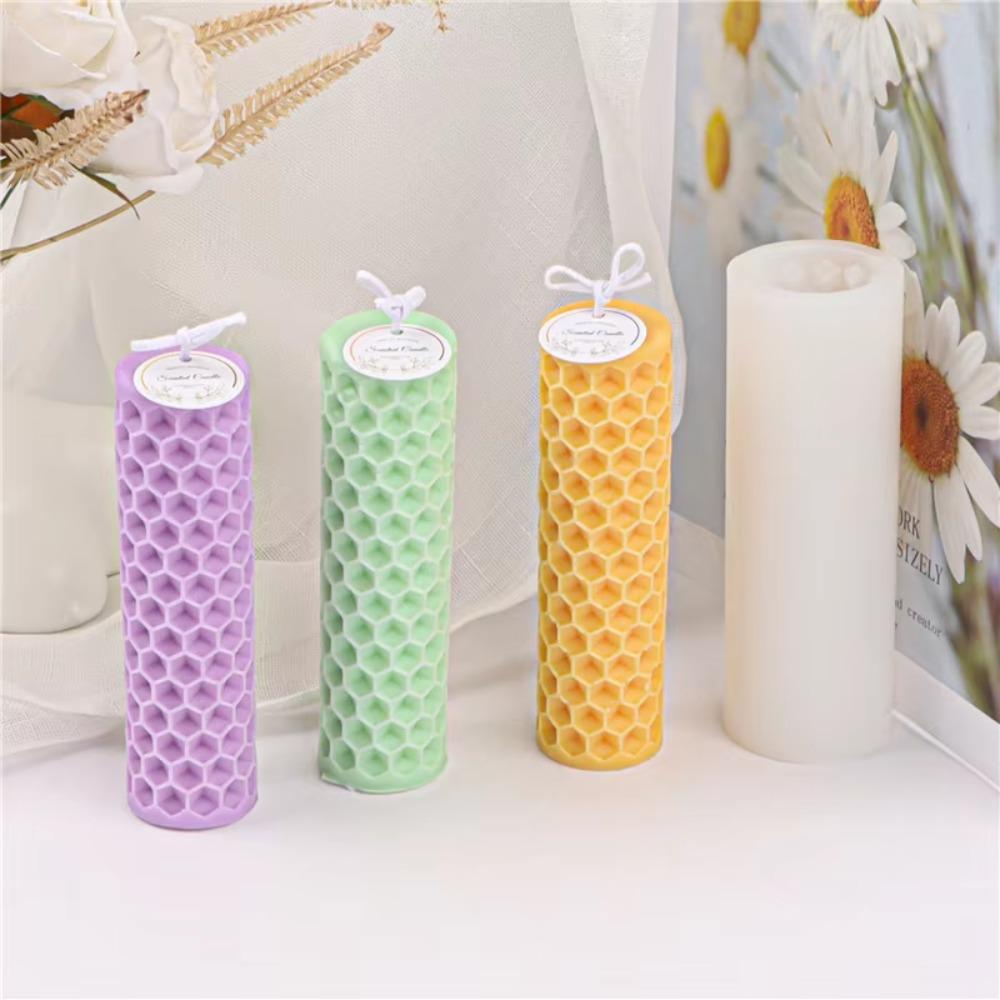 DIY Cylinder Mold Concave Dot Pillar Candle Mold Beehive Candle Mold  Scented Candle Making