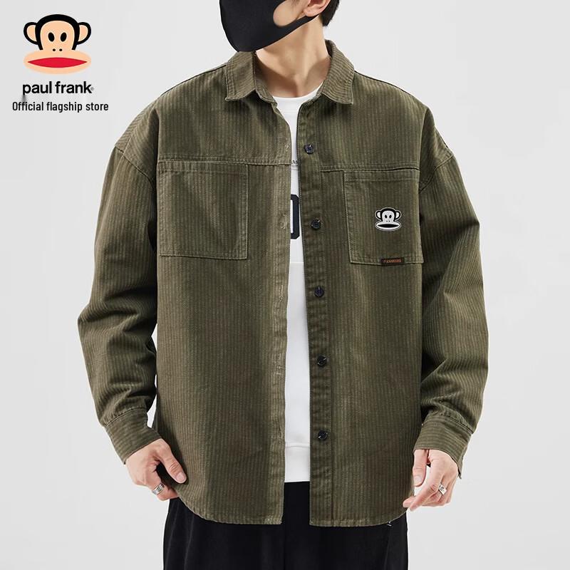 Paul Frank Men's American Vintage Loose Fit Long Sleeve Work Shirt