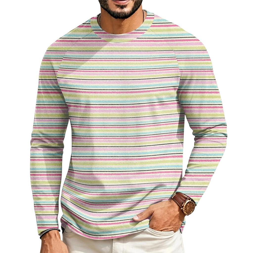 Maglietta da uomo a maniche lunghe raglan con scollo casual per l'uso quotidiano