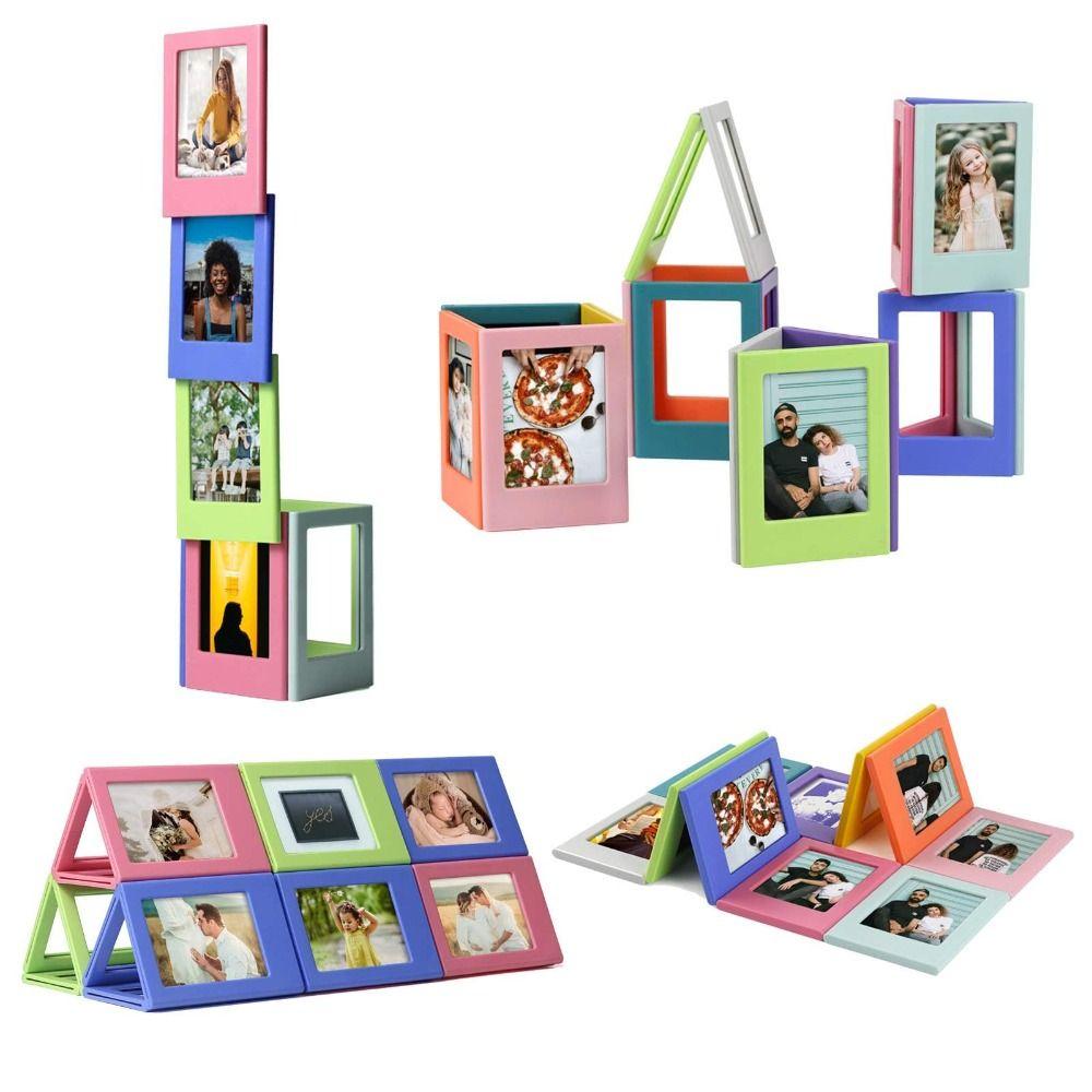 

10pcs Colorful Instant Camera Photo Frame 3 inch Picture Display Holder Refrigerator Sticker