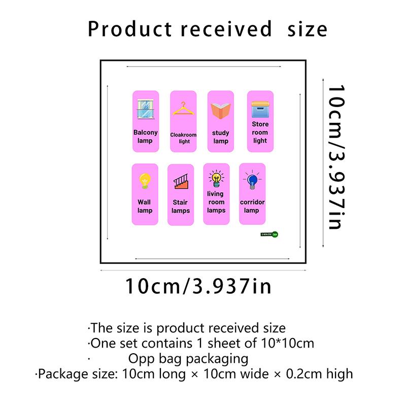 

Cartoon English Glow-In-The-Dark Household Switch Logo Affixed To The Living Room Bedroom Bathroom Fluorescent Wall Sticker