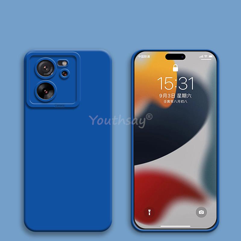 For Xiaomi 13T Case Camera Protector Liquid Silicone Case For Xiaomi 13T Pro Cover Anti-drop Phone Cover Xiaomi 13T Pro Case