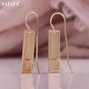 PATAYA 585 Rose Gold Color Rectangle Cut Flowers Earring