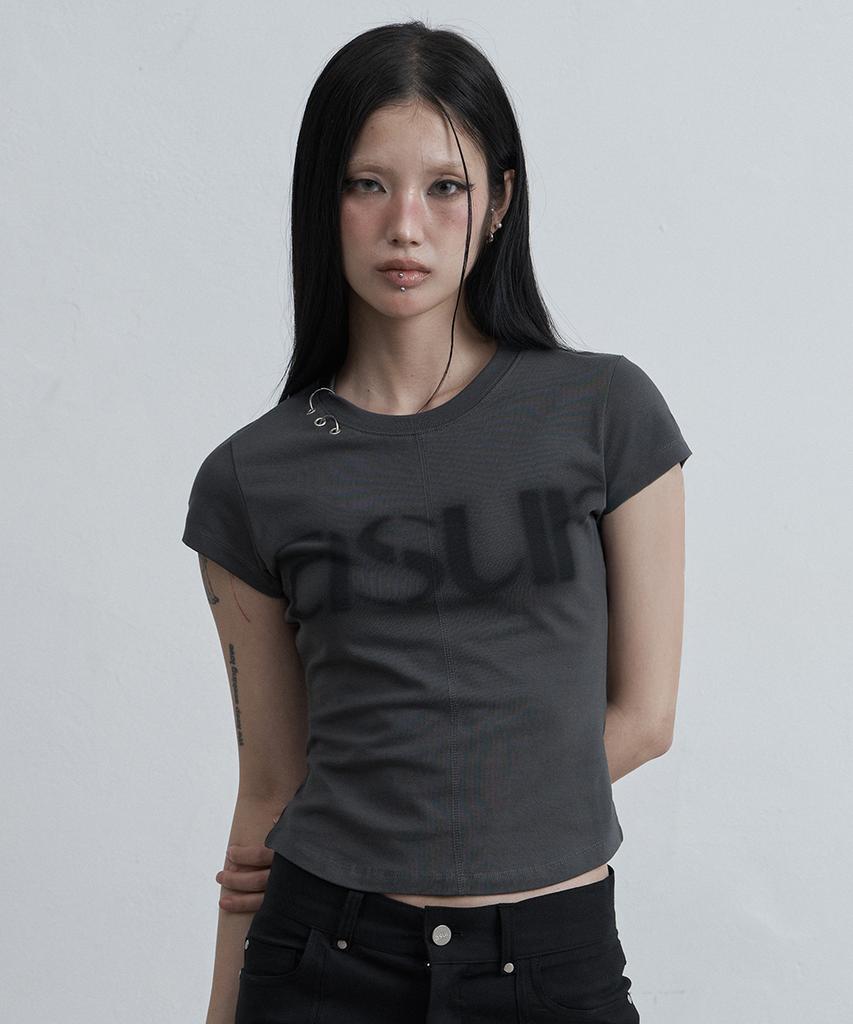 Aejeuyua Au Piercing Cap Sleeve Charcoal
