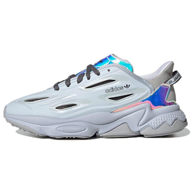 Adidas Originals Ozweego Celox Round Toe Lace-Up Durable Low-Top Lifestyle Shoes Women Sneakers Gray Blue GX2956