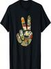 Natural Silhouette Forest Meadow Cottagecore Peace Sign Hand T-Shirt(4)