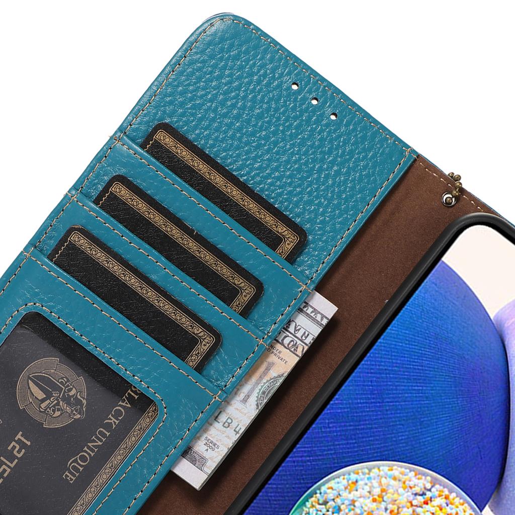 For Samsung Galaxy A16 5G/A16 4G Case RFID Blocking Genuine Cow Leather Phone Cover