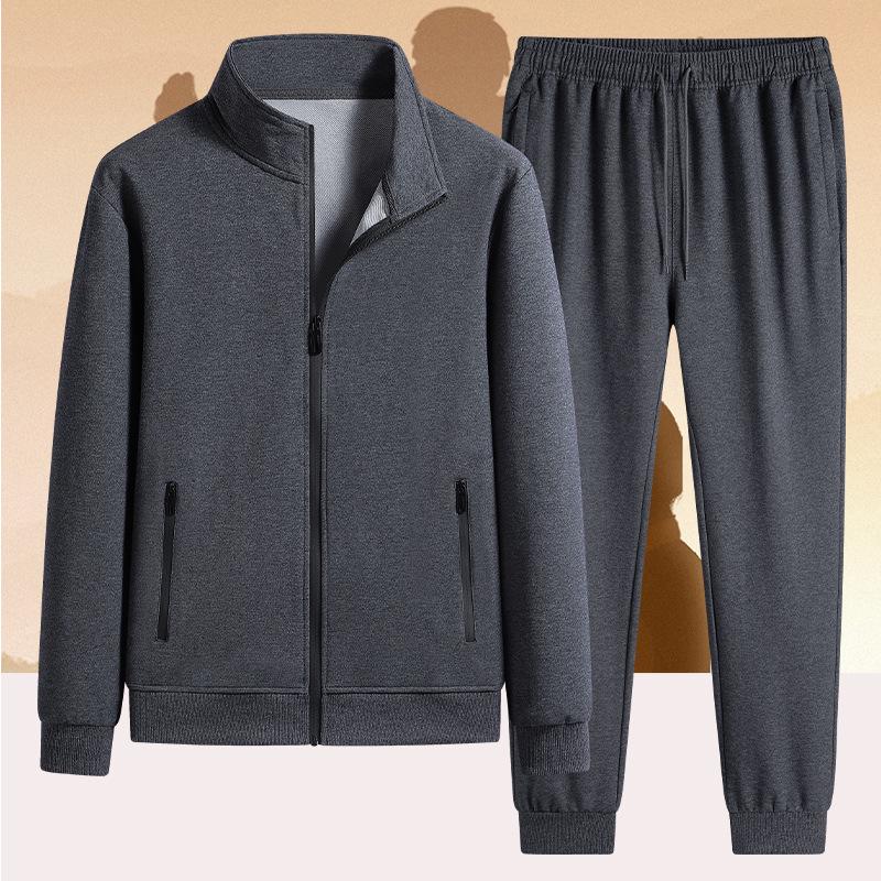 Men's High-End Cotton Cardigan & Sports Two-Piece Set