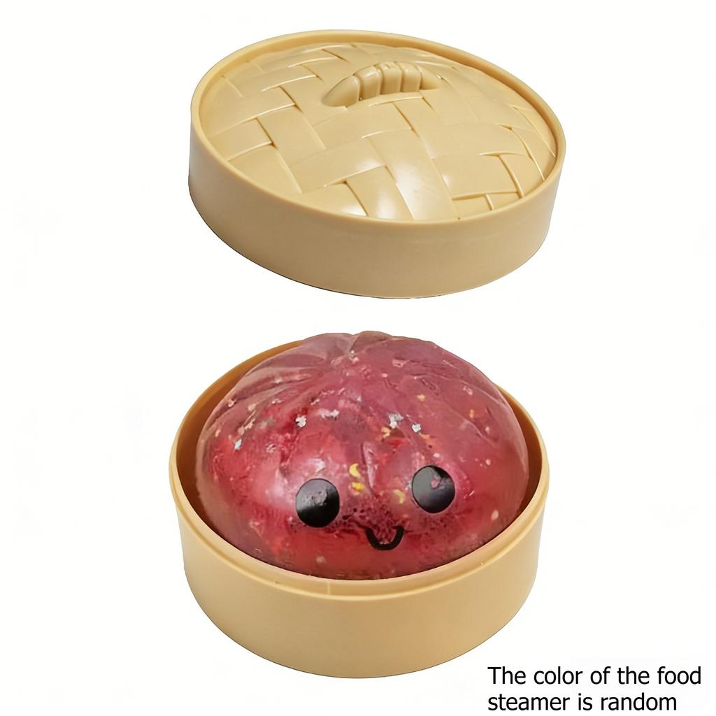 Kawaii Glitter Dumpling Squishy Bun Siopao Ball Toy With Box Stress Reliever Simulation Toy For Kids Party Favors