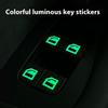 Glow-in-the-Dark Waterproof Fluorescent Stickers for Car Interior Functional Key Switch Buttons - Wear-Resistant Vehicle Window