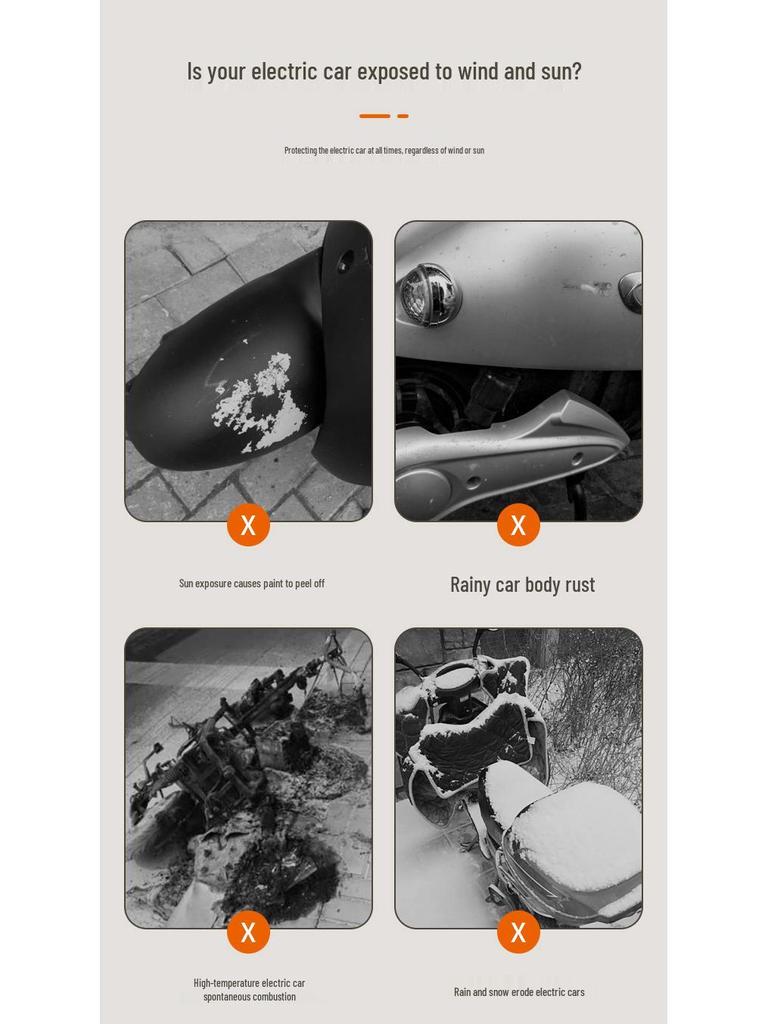 Rainproof Dustproof Electric Vehicle & Motorcycle Cover for Battery and Bicycle Cars - Special Sunscreen Protection