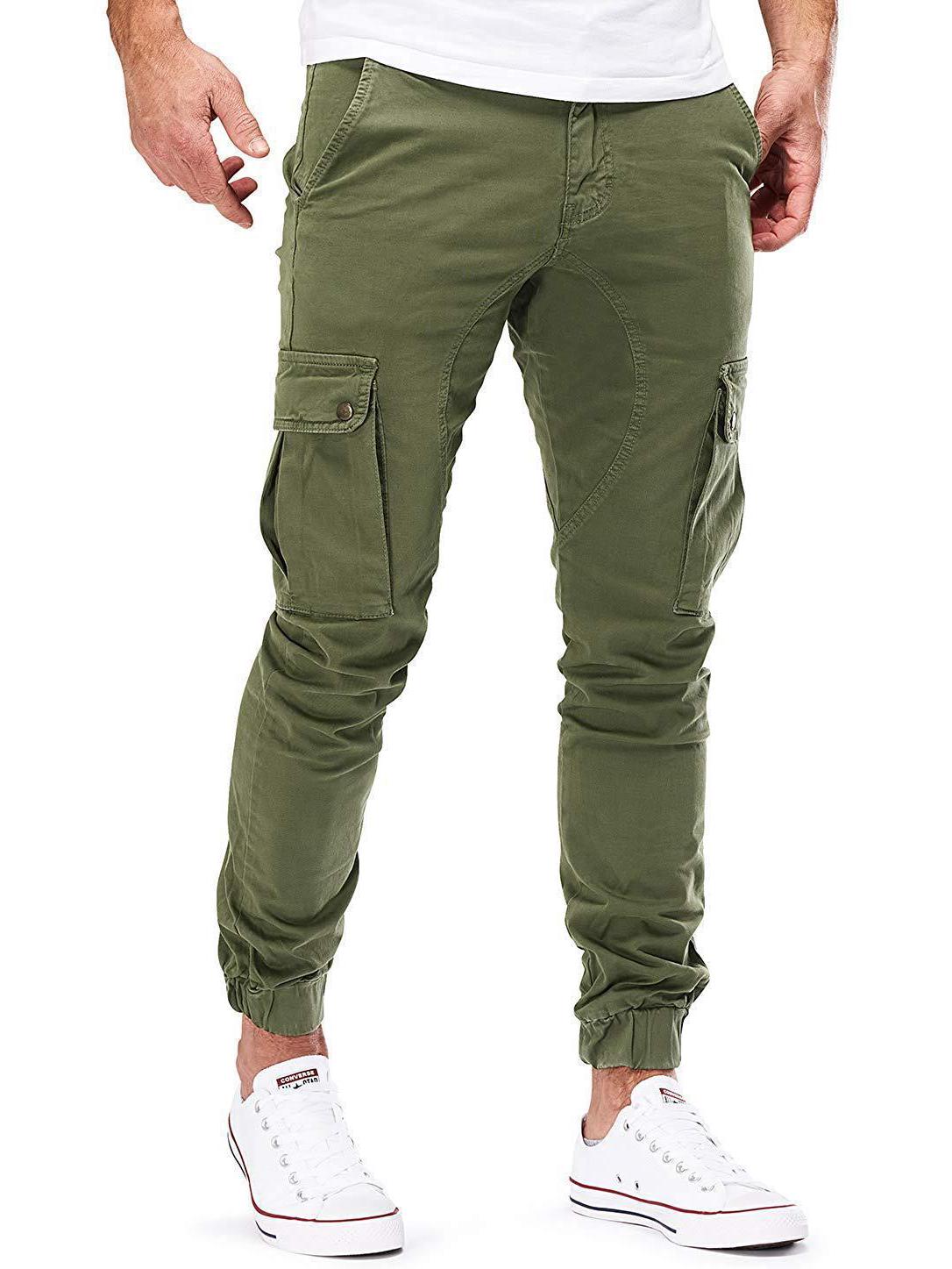 

Men s New Autumn Woven Casual Work Pants Extra Large армия зеленый