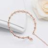 585 Purple Gold-Plated Rose Gold Shiny Bead Bracelet, High-End Fashion Atmospheric Color Gold Jewelry.