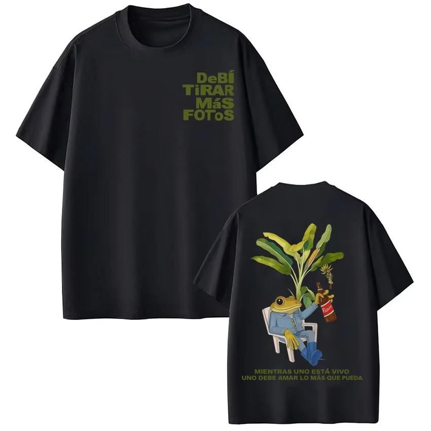 Rapper Bad Bunny T-Shirt Debi Tirar Mas Fotos DTMF Welttournee T-Shirts Herren Damen Mode Vintage Hip Hop Streetwear T-Shirts