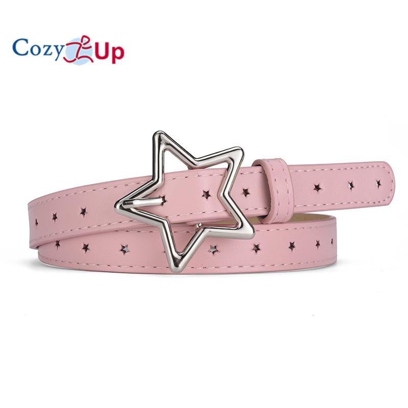 Steaua cu cinci colturi, catarama din aliaj, centura pentru dama