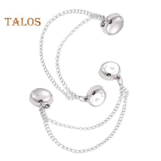 

2 шт. Магнитные прищепки многофункциональные красочные броши для одежды цепочка кисточка дизайн зажимы для одежды аксессуары для одежды серебряный