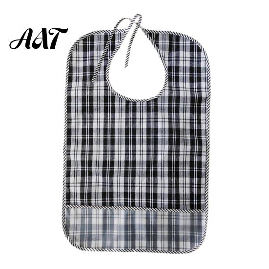 Double Sided Adult Bibs Double-sided Waterproof Bib, with Adjustable Neck Strap, Wide Adaptive Clothing for Seniors Crumb Catcher Large Washable