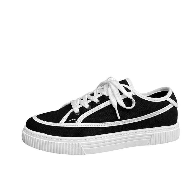 2024Men's Shoes Korean Version Canvas Shoe Student Casual Shoes Breathable Board Shoes for Men Lace Up Flats Zapatillas Hombre