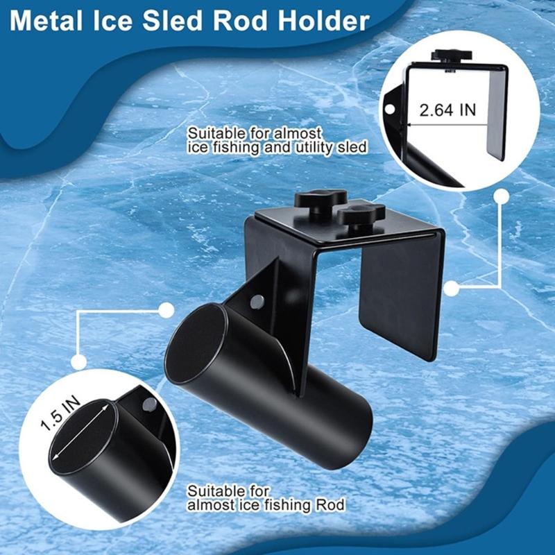 Heavy Duty Metal Ice Fishing Sled Rod Holder Replacement Fishing Poles Storage Rack Fishing Accessories Enduring