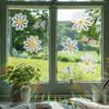 Static Glass Sticker Sun Protection UV Blocking Privacy Film with Colorful Rainbow Light Effect Glue-Free Electrostatic Reusable Window Cover