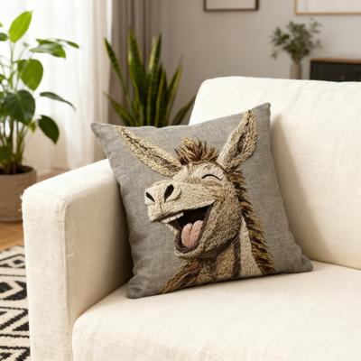 Kissenbezug Esel-Druck Pflegeleichtes Design Weicher Atmungsaktiver Kissenbezug Sofa Schlafzimmer Terrasse Heimdeko