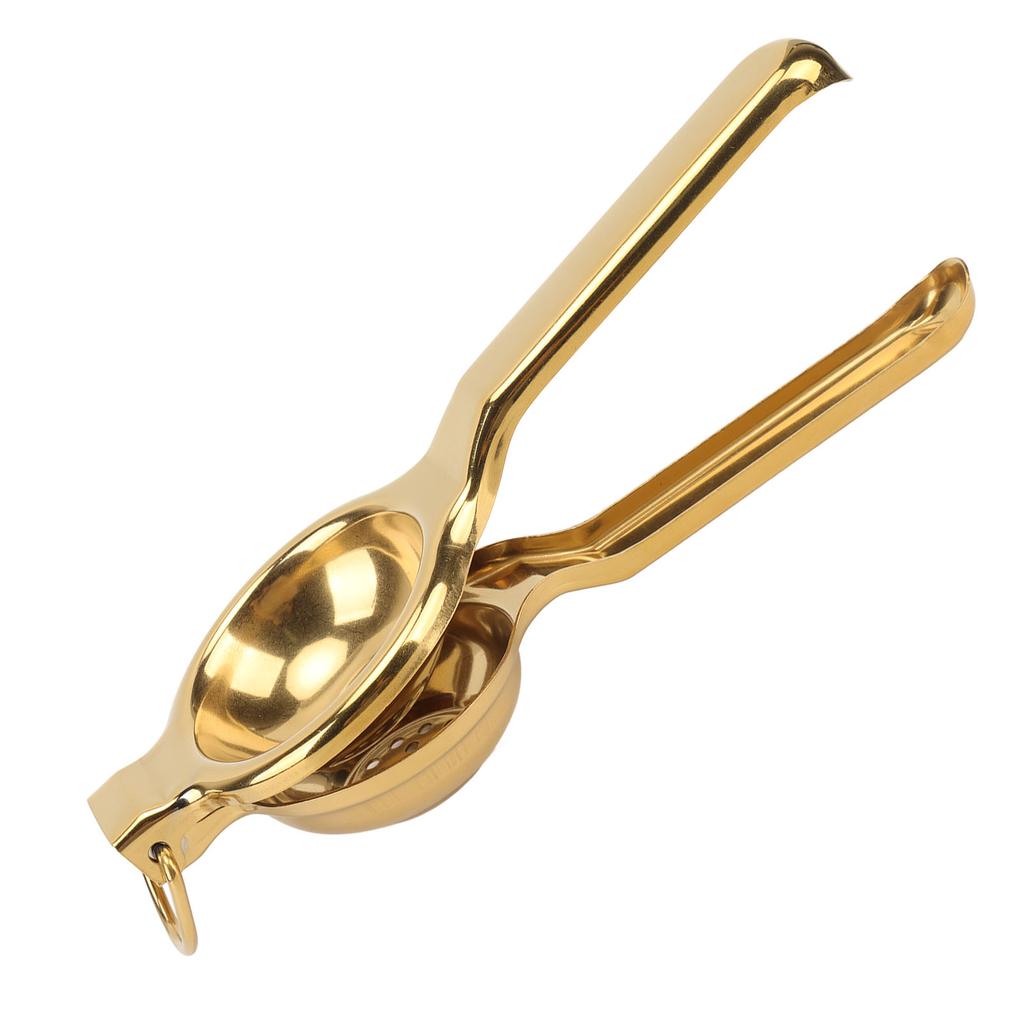 Lemon Squeezer Stainless Steel Ergonomic Ultra Long Handle Hand Held Juicer With Lifting Ring for