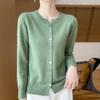 QingHe Cashmere Women's 30% Cashmere Cardigan - Soft & Warm Wool Blend Sweater