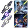 Light Up Weapon Double-Edged Lightsaber Toy with LED Lights And Sound Extendable Spinning War Warriors Toy for Cosplay Halloween Party Sci-Fi Role