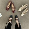 2025 Spring and Autumn New Design Sense French Retro Mary Jane Flats Single Shoes One Word with Buckle Women's Shoes