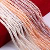 1String, Natural Freshwater Rondelle Pearl, 5-6mm White Loose Spacer Beads for Jewelry Making DIY Holiday Gift, Women's Crafts, 36cm