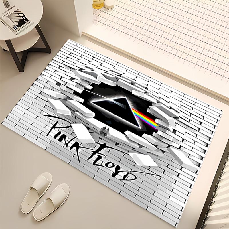 Rock Band P-Pink F-Floyd Print Area Rug - Soft,Washable Non-Slip Indoor Mat,Living Room,Home Office Decorative Rug
