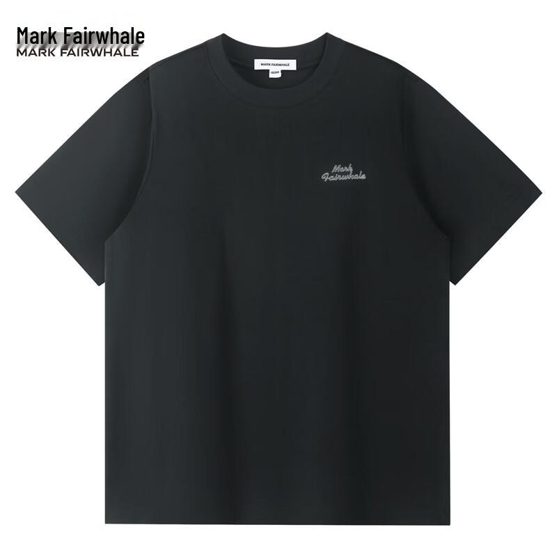 Mark Fairwhale Men's Back Print/Embroidered Crew Neck T-Shirt