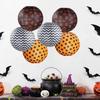 Halloween Lantern 12 Inch Paper Round Lantern Hanging Polka Dot Pumpkin Print Lantern Decoration for Party Supplies Photography Props