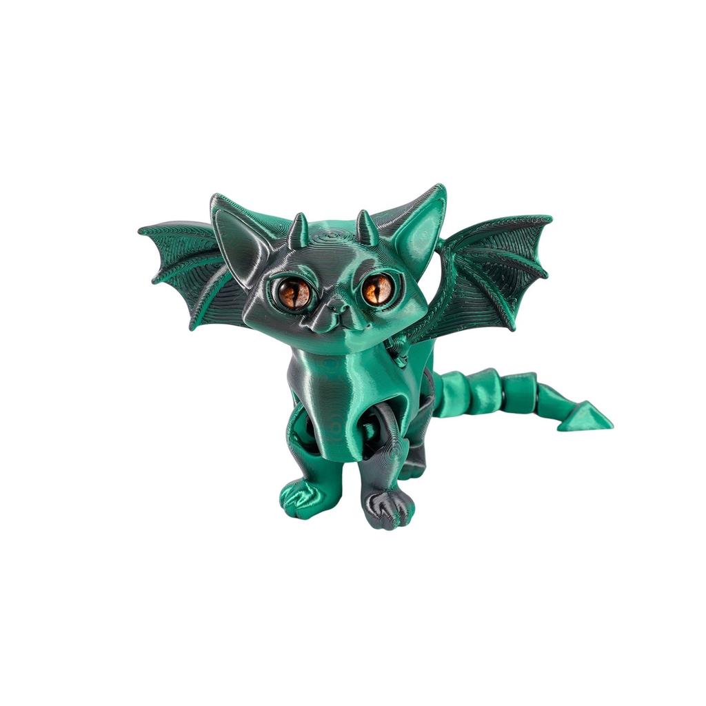 16cm3D Printed Angel Demons Cat Movable Joint Cute Pet Desktop Cute Toy Decompression Ornaments Blind Boxs