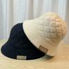 New Winter Bucket Hat Women's Fashion Twist Pleated Warm Bucket Hat Solid Color Cold Hat