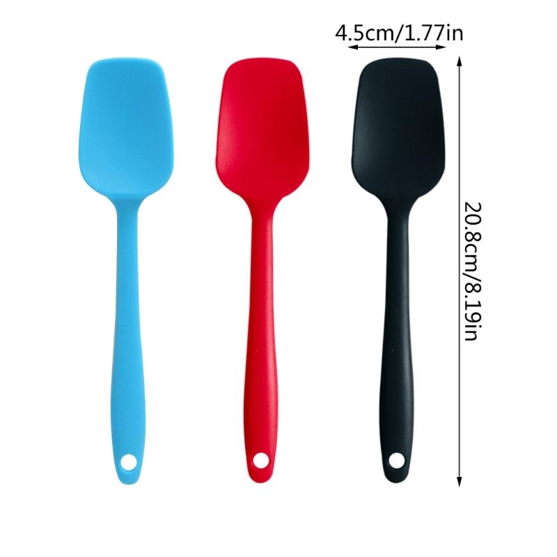 Set of 3 Small Spatulas Heat Resistant Rubber Kitchen Utensils Spatulas Functional Baking Scrapers for Cooking Baking