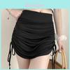 Katoenen Hoge Taille Geplooide Rok Met Trekkoord Voor Casual Chic Vrouwen