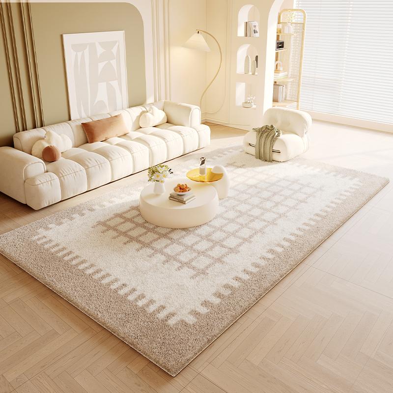 VIKAMA Cream Wind Carpet Living Room 2025 New Sofa Coffee Table Blanket Household Winter Thickened Anti-Slip And Dirt Floor Mat