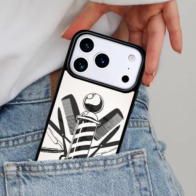 barber Hair shop Phone Case for iPhone 16e 15 14 13 12 17 Pro Max Plus Air 17pro Cover Coque