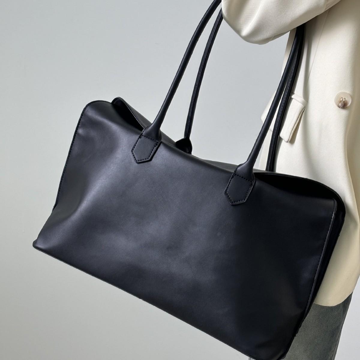 

Simple design and capacity Baixin 2025 package is Totehan single shoulder bill of lading large capacity niche underarm advanced capacity чёрный