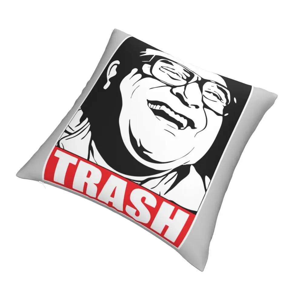 Danny Trash Devito Meme Roligt Ansikte Kuddfodral Tryck Polyester Kuddeöverdrag Gåva Kuddfodral Överdrag Hem Drop Shipping