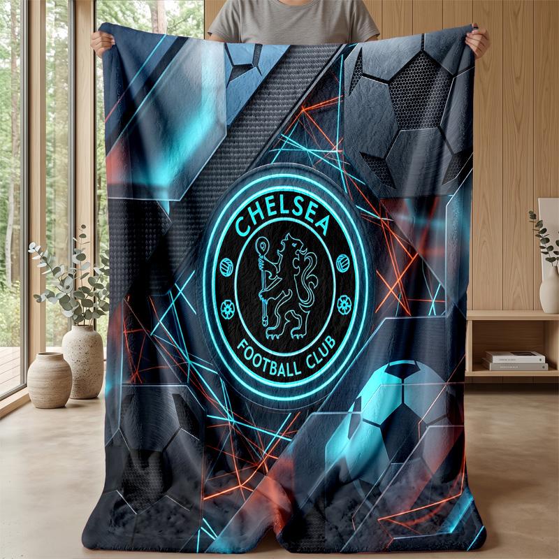 Chelsea FC Theme blanket Soft Flannel Blanket Plush Throw Blanket Cozy Sofa Bed Blanket for Home Decor