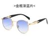 Vintage Oval Sunglasses Retro Metal Frame Unisex Multi Color Eyewear Trendy Street Fashion for Women Men