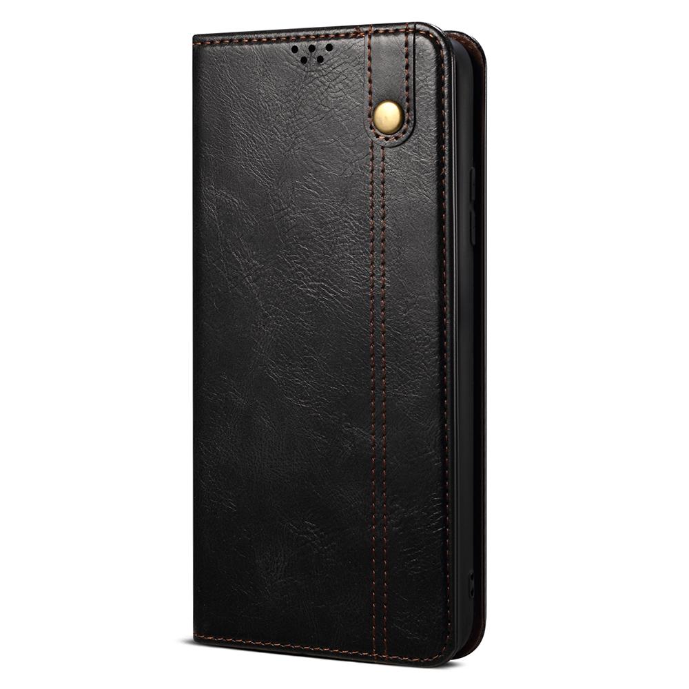 For Honor X40 5G Flip Leather Phone Case Waxy Crazy Horse Texture Stand Wallet Anti-drop Phone Cover