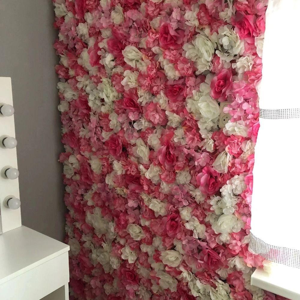 Realistic Wedding Wall Backdrop Handmade Silk Rose Flower Wall  Stage Supplies