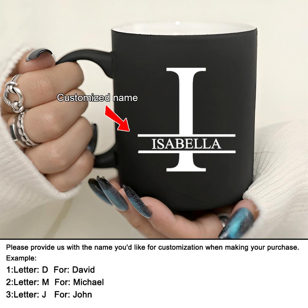 11oz Personalizowany Kubek do Mleka z Czarnym Napisem Dla Kawiarni, Ceramiczny Kubek do Kawy, Kubek do Picia, Filiżanka do Herbaty, Prezenty Świąteczne