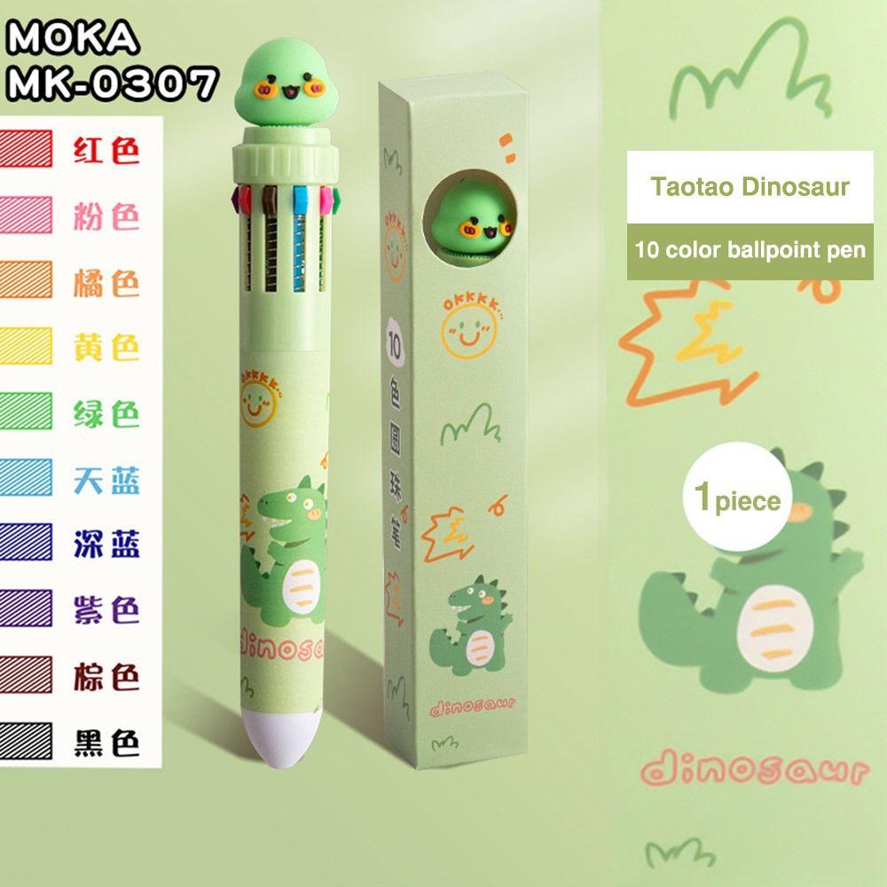 

Stronauts/Dinosaurs/Animals 10-Color Pen 10 Colors Ink Neutral Pen Creative Ballpoint Pen Student Dinosaur