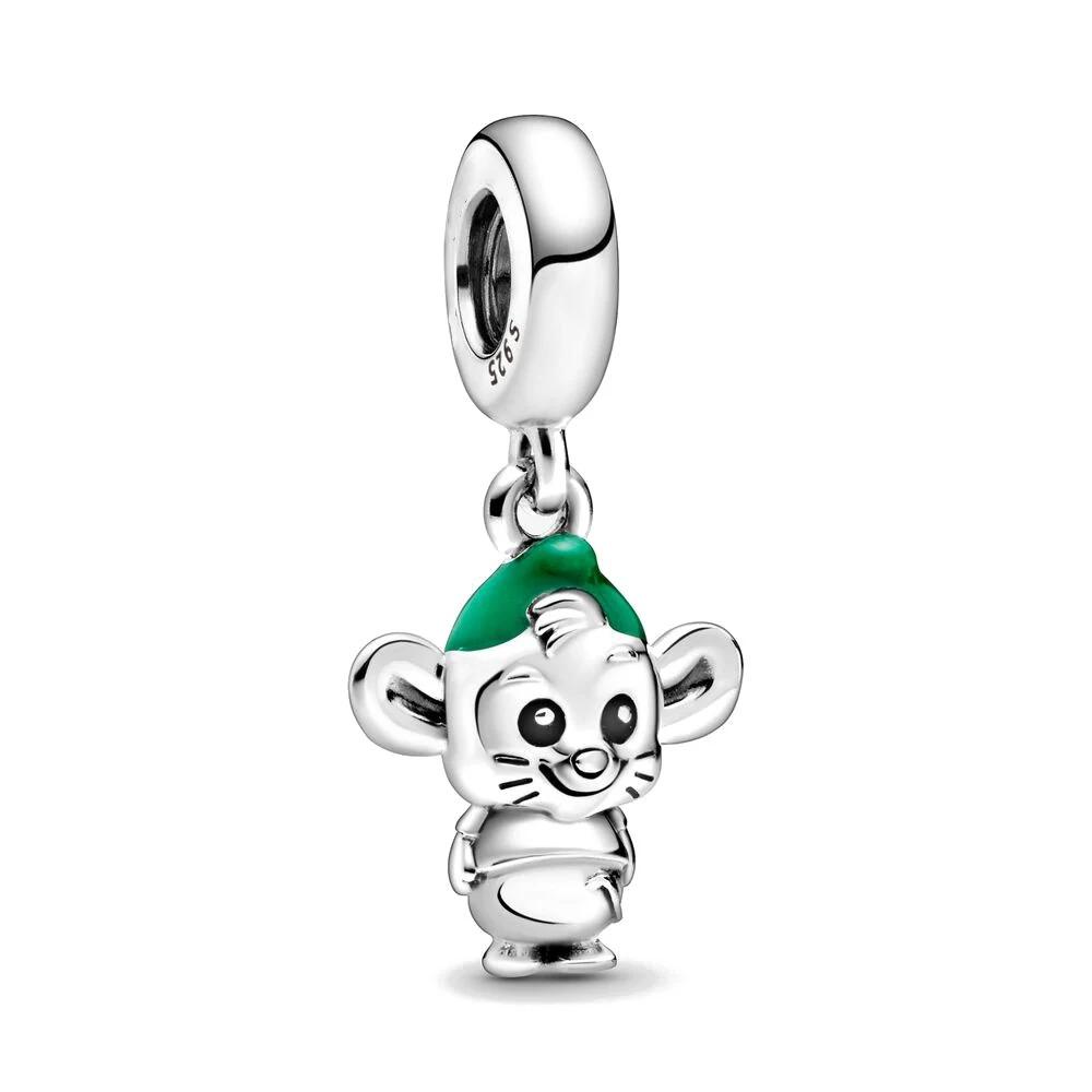 New 925 Silver Miniso  Mouse Castle Hat Princess Pendant For Bracelet DIY Exquisite Jewelry
