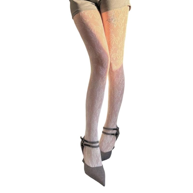 Patterned Tights Fishnet Stockings High Waist Pantyhose Stockings Leggings Lace Tights for Women Girls Summer Leggings